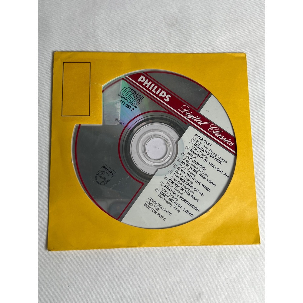 Vintage Philips Aisle Seat John Williams CD Unisex OS Silver Excellent